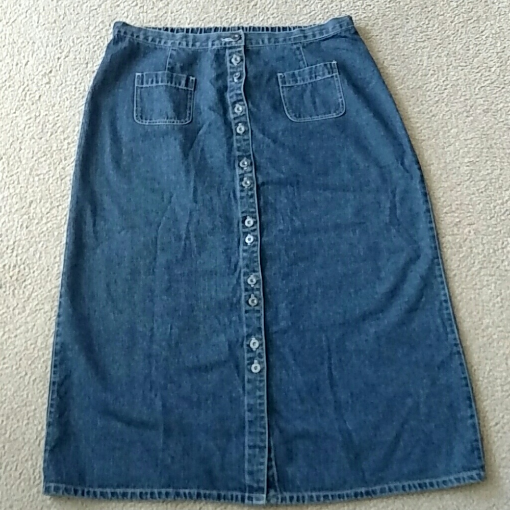 DONATED Sag Harbor denim jean skirt
